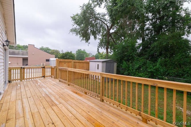 102 Hargrave Ave, Colonial Heights, VA 23834 - deck featuring a shed and a fenced backyard