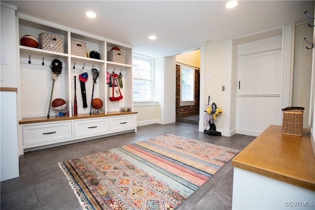 908 High St, Farmville, VA 23901 - mudroom featuring baseboards and recessed lighting