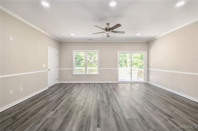 11816 Shady Ln, Chesterfield, VA 23831 - unfurnished room with ceiling fan, healthy amount of natural light, recessed lighting, baseboards, and wood finished floors
