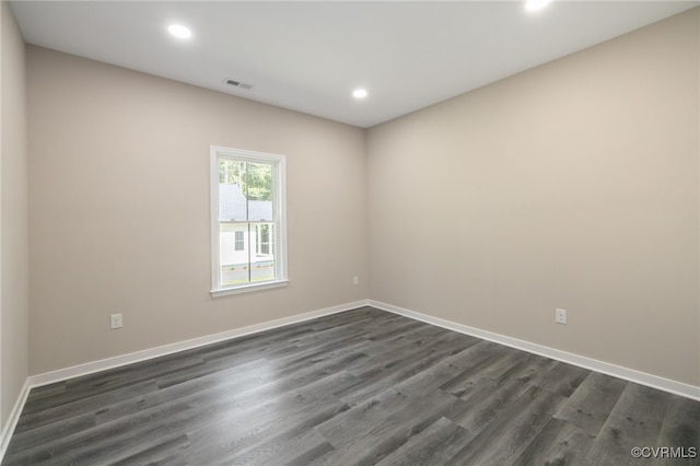 11816 Shady Ln, Chesterfield, VA 23831 - empty room with dark wood finished floors, recessed lighting, and baseboards