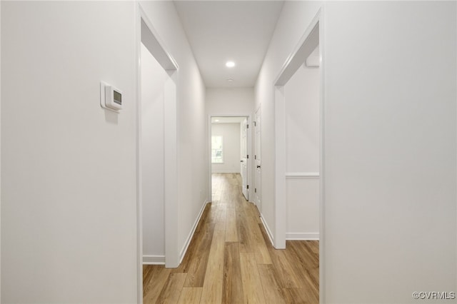 11800 Shady Ln, Chesterfield, VA 23831 - hallway with light wood-type flooring, baseboards, and recessed lighting