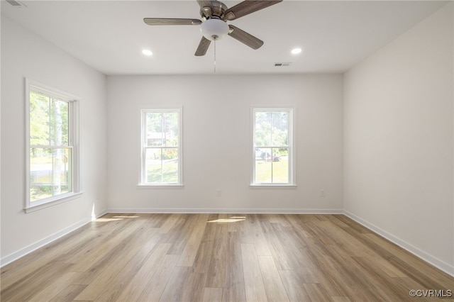 11800 Shady Ln, Chesterfield, VA 23831 - spare room with plenty of natural light, light wood-style floors, baseboards, and recessed lighting