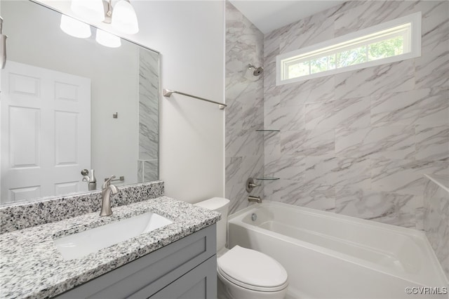 11800 Shady Ln, Chesterfield, VA 23831 - bathroom featuring toilet, shower / washtub combination, and vanity