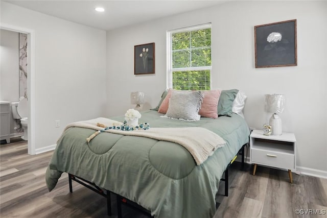 1114 Hinton St, Petersburg, VA 23803 - bedroom featuring wood finished floors, baseboards, recessed lighting, and ensuite bathroom