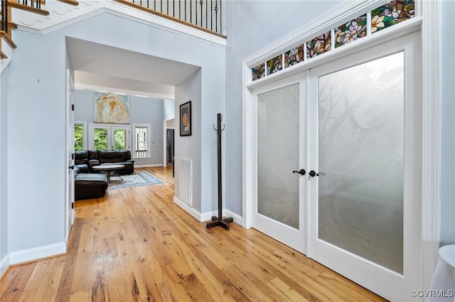 11021 Grub Hill Church Rd, Amelia Courthouse, VA 23002 - foyer entrance with light wood-type flooring and baseboards