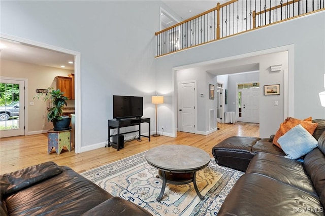 11021 Grub Hill Church Rd, Amelia Courthouse, VA 23002 - living area with a high ceiling and wood finished floors