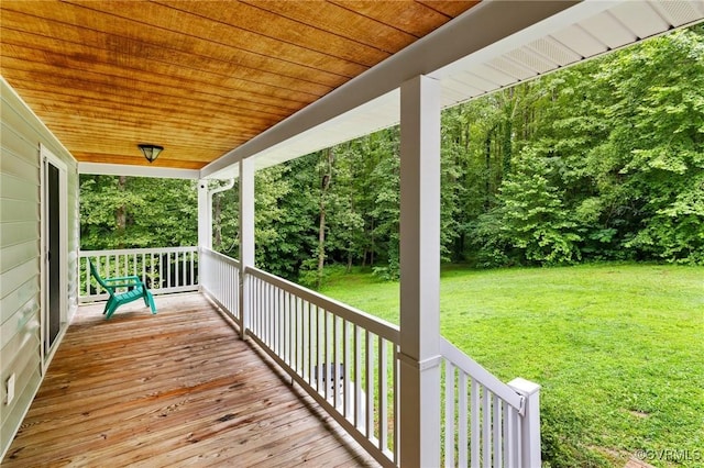 11021 Grub Hill Church Rd, Amelia Courthouse, VA 23002 - wooden porch featuring a yard
