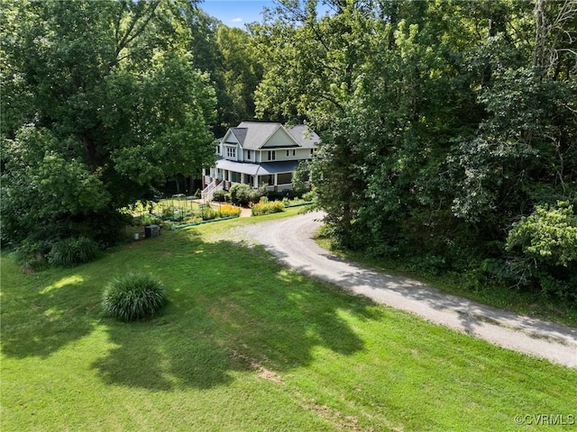 11021 Grub Hill Church Rd, Amelia Courthouse, VA 23002 - aerial view of property and surrounding area with a heavily wooded area