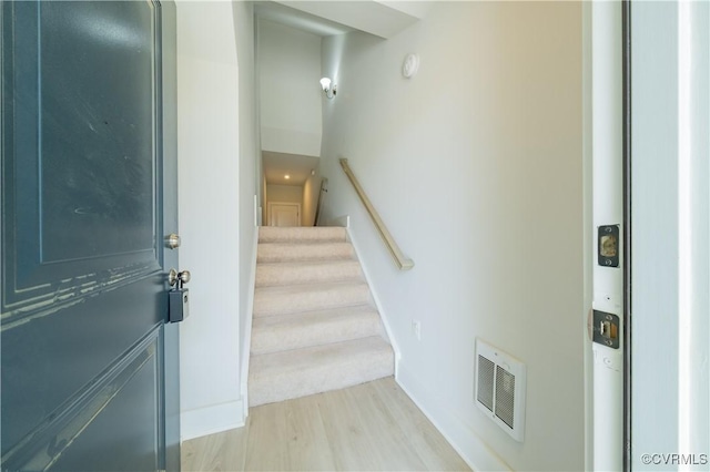 4302 Weaver Brook Rd Unit B, Glen Allen, VA 23233 - stairway featuring wood finished floors and baseboards