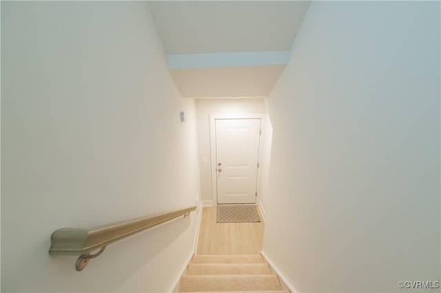 4302 Weaver Brook Rd Unit B, Glen Allen, VA 23233 - stairs featuring baseboards and wood finished floors