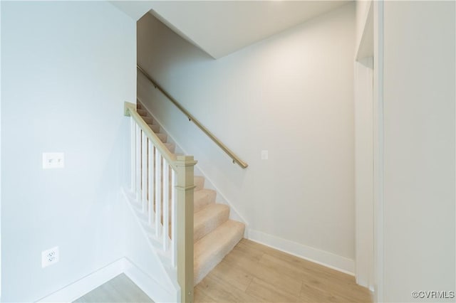 4302 Weaver Brook Rd Unit B, Glen Allen, VA 23233 - stairs featuring wood finished floors and baseboards