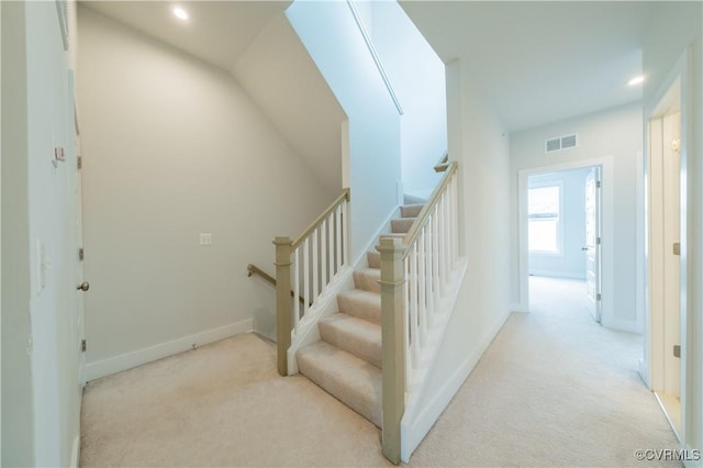4302 Weaver Brook Rd Unit B, Glen Allen, VA 23233 - staircase featuring carpet, recessed lighting, and baseboards