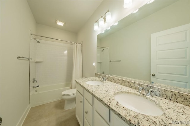 4302 Weaver Brook Rd Unit B, Glen Allen, VA 23233 - bathroom featuring shower / tub combo, toilet, and double vanity