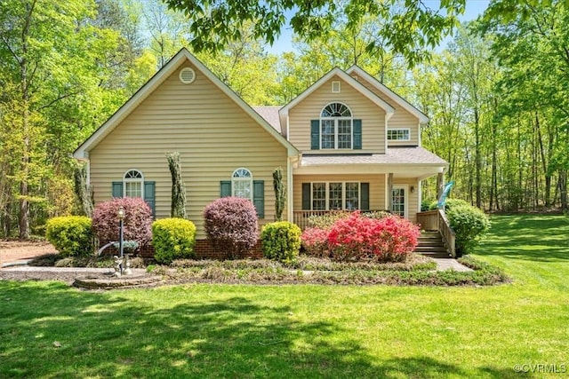 2024 Judes Ferry Rd, Powhatan, VA 23139 - view of front of home with a front lawn and a porch