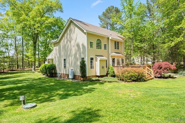 2024 Judes Ferry Rd, Powhatan, VA 23139 - view of property exterior with a deck and a yard