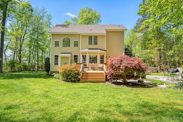 2024 Judes Ferry Rd, Powhatan, VA 23139 - rear view of property with a deck