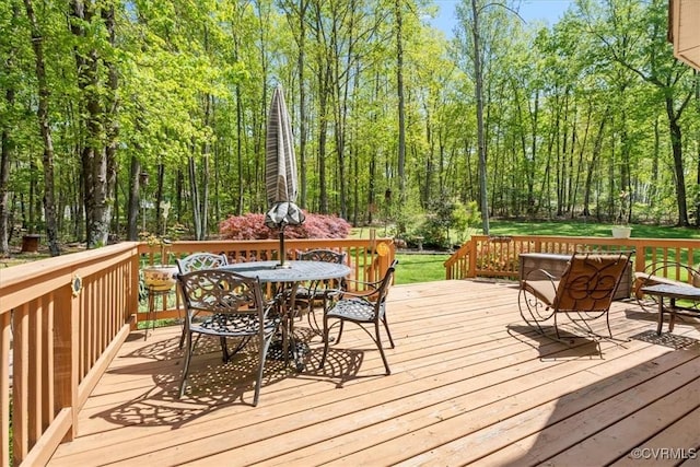 2024 Judes Ferry Rd, Powhatan, VA 23139 - wooden terrace featuring outdoor dining space