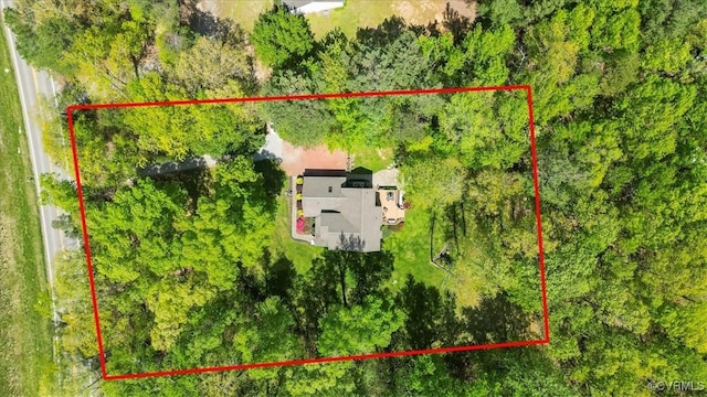 2024 Judes Ferry Rd, Powhatan, VA 23139 - aerial view of property and surrounding area with property boundaries highlighted