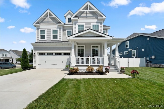 4025 Carrie Mill Xing, Glen Allen, VA 23059 - view of front of house with covered porch, concrete driveway, and a garage