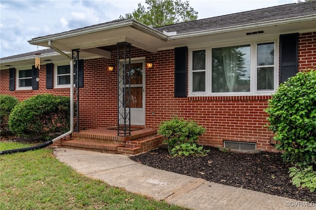 3304 Walnut St, Hopewell, VA 23860 - doorway to property featuring brick siding