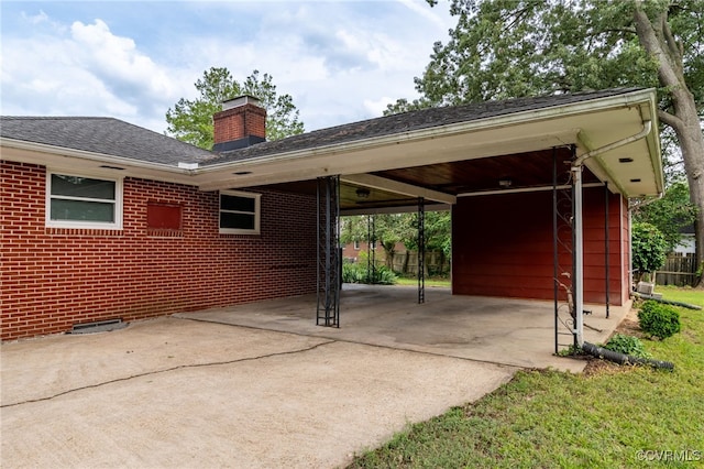 3304 Walnut St, Hopewell, VA 23860 - view of parking featuring concrete driveway and an attached carport