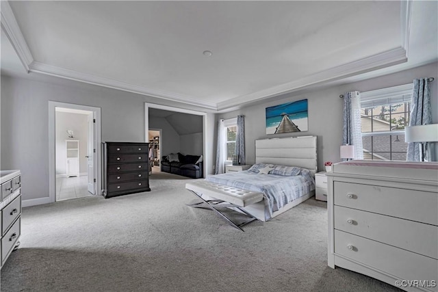 5217 Aldenbrook Way, Henrico, VA 23059 - bedroom with a raised ceiling, ornamental molding, and multiple windows