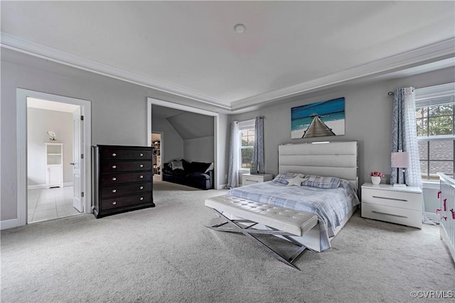 5217 Aldenbrook Way, Henrico, VA 23059 - bedroom featuring carpet, ornamental molding, baseboards, and connected bathroom