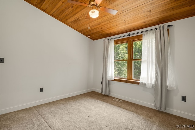 4285 Hadensville Farm Rd, Goochland, VA 23117 - carpeted spare room featuring wood ceiling and a ceiling fan