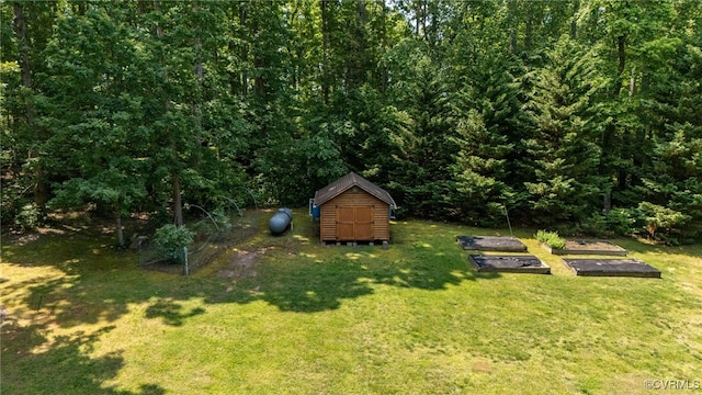 4285 Hadensville Farm Rd, Goochland, VA 23117 - view of green lawn featuring a storage shed