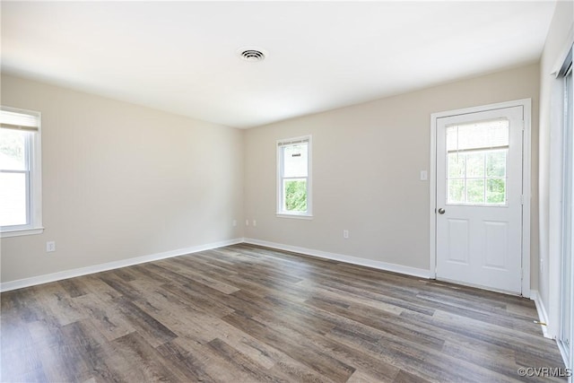 5007 Gention Rd, Chesterfield, VA 23832 - spare room featuring plenty of natural light, dark wood-style floors, and baseboards