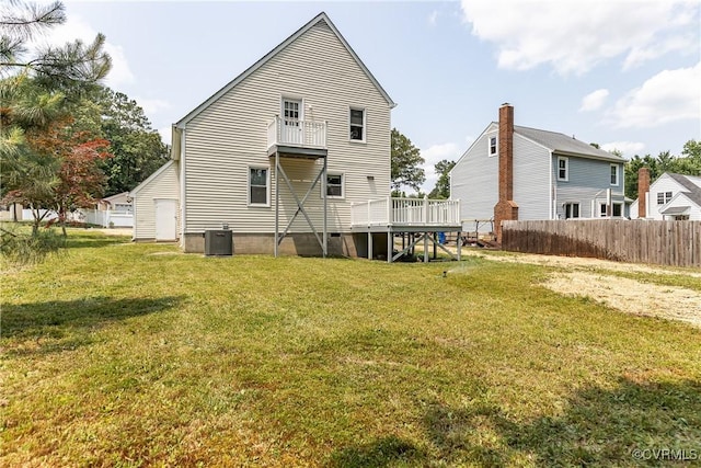 5007 Gention Rd, Chesterfield, VA 23832 - rear view of house featuring central air condition unit and a deck