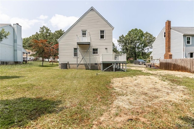 5007 Gention Rd, Chesterfield, VA 23832 - back of house featuring central AC unit and a deck