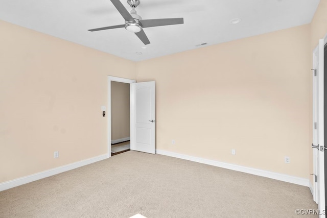 12316 Traylor Field Ln, Ashland, VA 23005 - unfurnished bedroom with light carpet, baseboards, and a ceiling fan