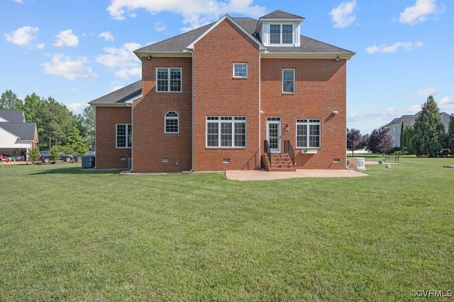12316 Traylor Field Ln, Ashland, VA 23005 - back of house with a patio area, brick siding, and a yard