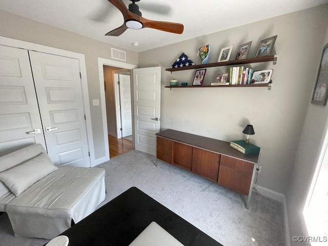 1710 N 29th St, Richmond, VA 23223 - carpeted office space featuring ceiling fan and baseboards