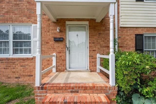 2911 Ennismore Ct, Chesterfield, VA 23224 - property entrance featuring brick siding and covered porch