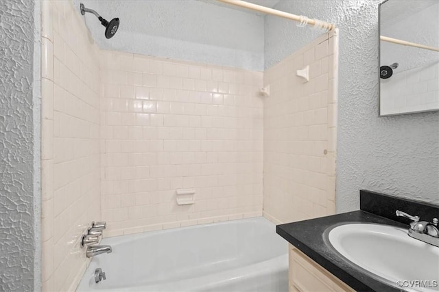2911 Ennismore Ct, Chesterfield, VA 23224 - bathroom with a textured wall, bathing tub / shower combination, and vanity