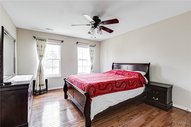 1408 Selma Ln, Henrico, VA 23223 - bedroom with hardwood / wood-style floors, baseboards, and ceiling fan