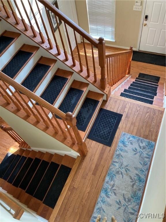1408 Selma Ln, Henrico, VA 23223 - stairs featuring wood finished floors