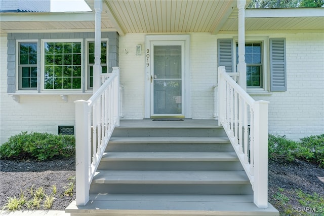 9019 Farmington Dr, Henrico, VA 23229 - view of exterior entry with brick siding