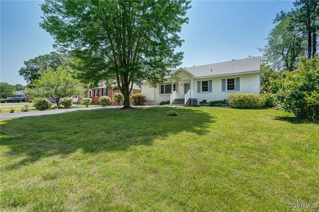 9019 Farmington Dr, Henrico, VA 23229 - single story home featuring a front lawn