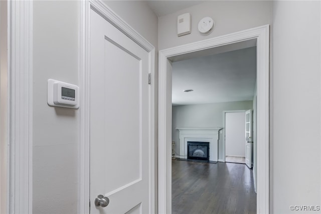9019 Farmington Dr, Henrico, VA 23229 - corridor with dark wood-type flooring