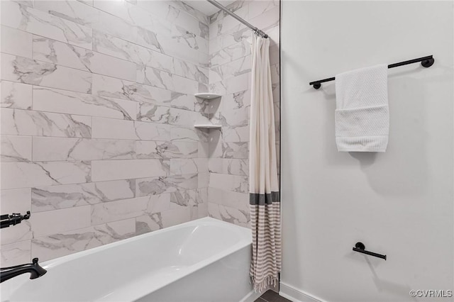 1307 Unison Dr, Chesterfield, VA 23113 - full bathroom with shower / bath combo and baseboards
