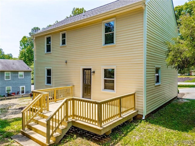1307 Unison Dr, Chesterfield, VA 23113 - rear view of house with a deck and a shingled roof