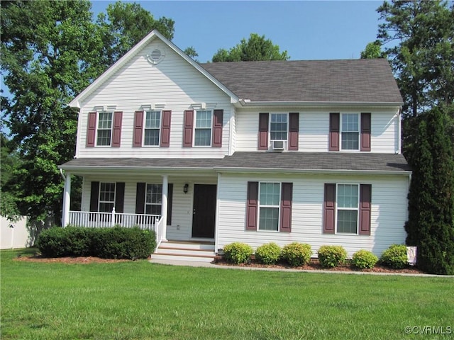 11506 Charles Towne Rd, Midlothian, VA 23112 - view of front of home with covered porch and a front lawn