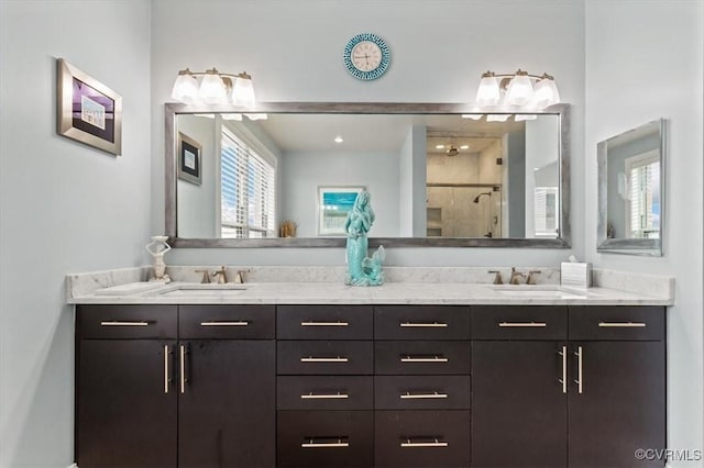 4820 Old Main St Unit 604, Henrico, VA 23231 - bathroom featuring a shower stall and double vanity