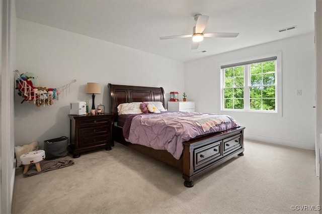 333 Pond View Ln, Goochland, VA 23103 - bedroom featuring light carpet and a ceiling fan