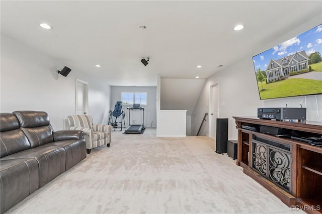 3381 Holywell Cir, Powhatan, VA 23139 - carpeted living room with recessed lighting