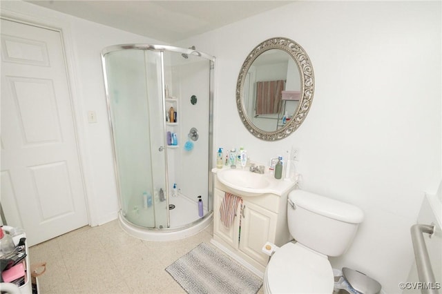 1701 W Leigh St, Richmond, VA 23220 - full bathroom with a stall shower, vanity, and toilet