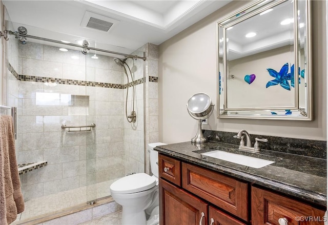 2956 Hathaway Rd Unit 803, Richmond, VA 23225 - bathroom featuring vanity, a stall shower, and toilet